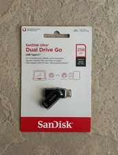 SanDisk Ultra Dual Drive Go 256GB USB-C/USB-A Dual Drive Flash Drive Black NEW picture