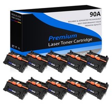 10PK High Yield CE390A Toner for HP 90A Laserjet M4555h M601n M602dn M602n picture