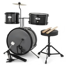 3-Piece Kids Drum Set - Complete Junior Drum Kit with Cymbal, Stool, Sticks &... picture