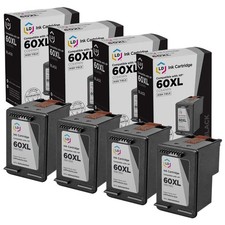 LD Reman Replacement Ink Cartridges for HP CC641WN (HP 60XL) HY Black 4pk picture