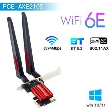 PCE-AXE210S WIFI 6E AX210 Tri-Band 5374Mbps BT 5.3 Desktop PCI-E Network Adapter picture