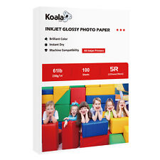 100PK Koala Premium Photo Paper 5x7 Glossy Card 61lb for Inkjet Printer HP Canon picture