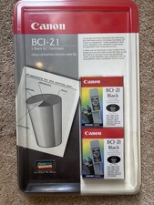 Canon BCI-21 2 Black BJ Cartridges OEM sealed With Print Planet picture
