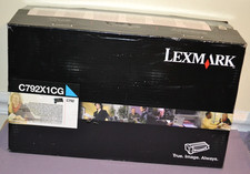 Genuine Lexmark C792X1CG Cyan Extra High Yield Print Toner Cartridge--New Sealed picture
