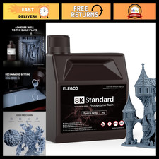 8K High-Precision 3D Printer Resin - Space Grey, 2000g, Upgraded Formula picture