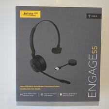 Jabra Engage 55 USB-A Mono Wireless DECT Headset 150m Range Tested Used picture