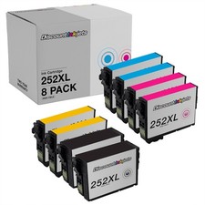 8PK Reman BLACK COLOR Ink for Epson T252XL 252XL WorkForce WF-7720DTWF WF-7710DW picture