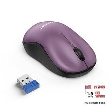 Portable Ambidextrous 2.4 GHz Wireless Mouse for Laptop- Purple picture