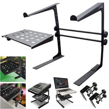 AxcessAbles Two-Tier Adjustable DJ Stand with Clamps | for DJ Controllers, Mu... picture