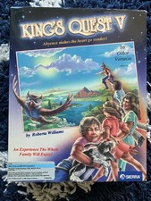 King's Quest 5 V KQ5 Sierra 16 Color Version 3.5 5.25 PC DOS 1990 Complete Box picture