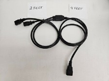 ***GREAT*** 6FT PDU Y SPLITTER POWER EXTENSION CABLE 18AWG  C13 2FT-4FT 2XC14 picture