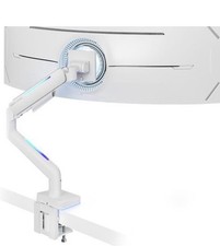 ARES WING Ultrawide Monitor Arm for 17 to 49” Heavy Duty Curved Screen C-clamp picture