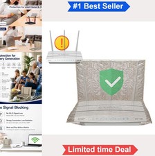WiFi Router Cover 11.5IN 14.5IN Shielding Blocking EMF Guard Fabric for Two picture