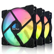 120mm ARGB Fans 4PIN PWM Computer Case Cooler Up to 1600 120×120×25mm, Black picture