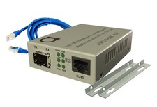 Fiber to Ethernet Converter | Open SFP slot Gigabit to RJ45 10/100/1000 Fiber... picture