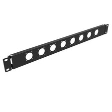 QiaoYoubang 1U Hinged Rack Panel 8D XLR HDMI Audio Mount 1U8D, Black picture
