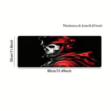 1pc Large-sized Esports Gaming Mouse Pad, Featuring a Stern and Trendy Skull H picture