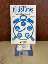 1986 KidsTime Mac Software With Original Booklet Great Wave Vintage Apple Mac picture