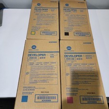 SET DV614 CMYK OEM Konica Minolta Lot Of 4, Developer For C1070 SEALED picture
