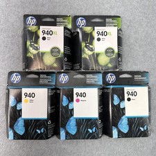 Genuine HP 940XL Black Tri Color Ink Cartridge LOT 940 XL C4906AN Original OEM picture