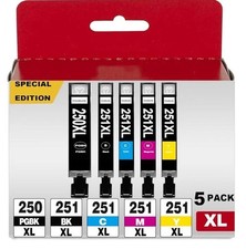 Couleuris 250 251 XL Printer Ink Cartridge, Black, Cyan, Magenta, Yellow picture