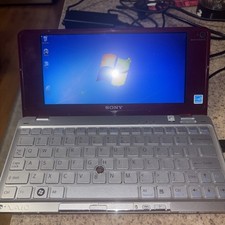SONY VAIO VGN-P530H Windows 7 Ultimate Tested Working Weak Battery Red Burgundy picture