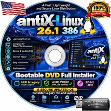 antiX Linux 26.1 386 Bootable DVD Installer | UEFI & Legacy | Latest Version picture