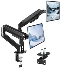 Best monTEK Dual Monitor Stand for Desk, 17-32 Inch Mechanical Spring Arm, Heavy picture