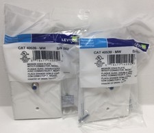 2 PACK Leviton 40539-MW Midsize Video Wall Jack, F Connector, White NEW picture