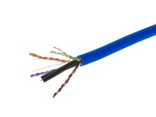 Monoprice Cat6 Plenum Bulk Cable 500 Feet Blue For Networking LAN Modems Routers picture