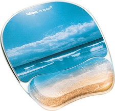 Fellowes Photo Gel Mouse Pad Wrist Rest Sandy Beach Microban Ergonomic picture