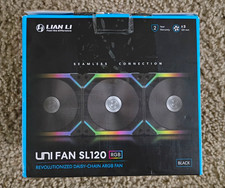 Lian Li UNI FAN SL120 RGB 120mm Black 3-Pack 1900RPM 58.54CFM 4-Pin picture