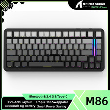 ATTACK SHARK M86 Tri-mode Mechanical Hot-Swappable 4000mAh Battery Keyboard picture