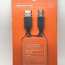 NEW Surf Onn 10ft HI-SPEED USB Printer Cable Transfer Speed 480 mbps 6ft picture