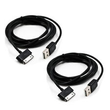 2X 10FT 30-PIN USB SYNC POWER CHARGER BLACK CABLE CONNECTOR IPHONE 4S IPOD IPAD picture