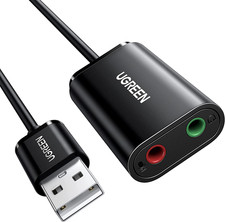 UGREEN USB to Audio Jack Sound Card Adapter with Dual TRS 3-Pole 3.5Mm picture