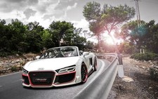 Cars 2014 audi r8 v10 spyder regula tuning Desk Mat Stitched picture