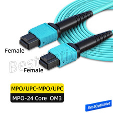 1~10M MPO to MPO OM3 24 Core Fiber Optical Patch Cord Cable MTP Female/Female picture