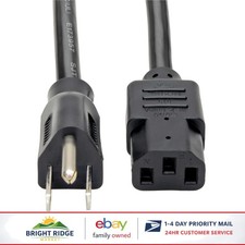 12ft Heavy Duty Power Cable, 3 Prong Connection for Monitors and Laptops picture
