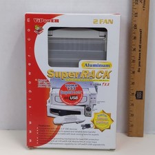 ViPowER Aluminum SuperRACK UDMA133 IDE USB Hard Drive Enclosure Dual Fan  picture