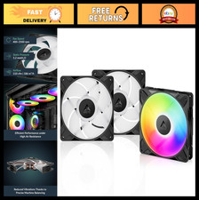 140mm PWM RGB Fans 3-Pack - High Performance, 400-2500 RPM, Fluid Dynamic Bearin picture