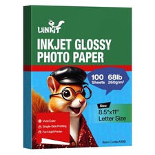 Uinkit 260gsm Thick Glossy Photo Paper for Inkjet, 8.5x11, 100 Sheets picture