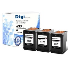 63XL Generic Ink Cartridge FOR HP Officejet 5220 5230 5232 5252 5258 3PK Black  picture