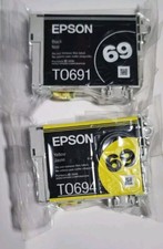 Epson 69 Standard-capacity Yellow  Black 2 Cartridges  NEW sealed no box picture