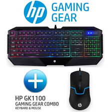 HP GK1100 Gaming Gear Combo Keyboard + Mouse 6 Color LED Back Light  picture