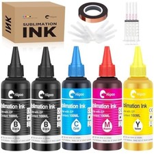 Hiipoo 5 Pack 2B CMYK Sublimation Ink for Inkjet Printers Transfer Printing picture