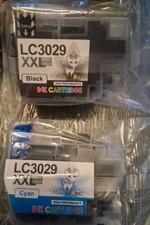 2pk Ink Replacement For Brother LC-3029 XX BLACK-CYAN picture