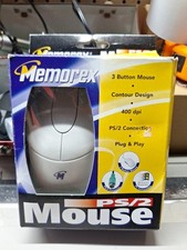 Memorex PS/2 Mouse, PC - Windows, 3 Button, 400 dpi, Plug & Play picture