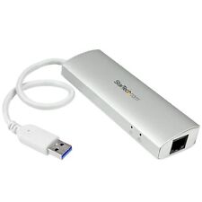 Startech.com 3 Port Portable Usb 3.0 Hub Plus Gigabit Ethernet - Aluminum Usb picture