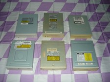 Lot of 6 Assorted Beige CD-ROM DVD Optical Drives Used Untested picture